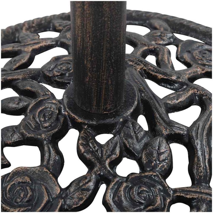 Parasollfot brons 12 kg 48 cm gjutjärn vidaXL 48 x 48 x 33 cm – bild 6