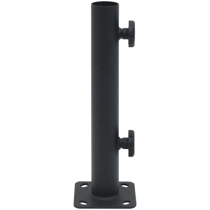 Parasollfot för ⌀32/34/38 mm stolpe matt svart stål vidaXL – bild 2
