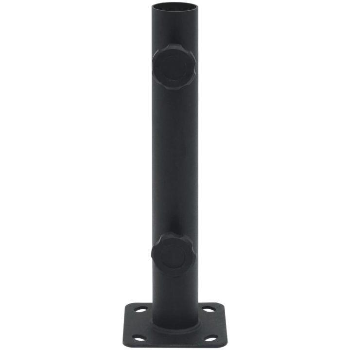 Parasollfot för ⌀32/34/38 mm stolpe matt svart stål vidaXL – bild 3