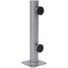 Parasollfot för ⌀32/34/38 mm stolpe silver stål vidaXL – miniatyr 1