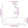 Parasollfot för ⌀32/38/48 mm stolpar 25 kg rund vidaXL – miniatyr 9