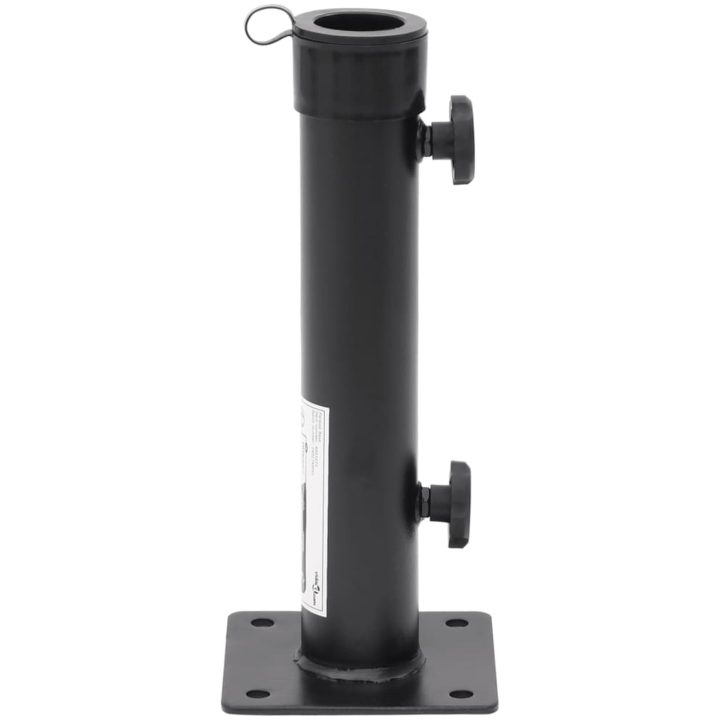 Parasollfot för ⌀38/48 mm stolpe matt svart stål vidaXL – bild 2