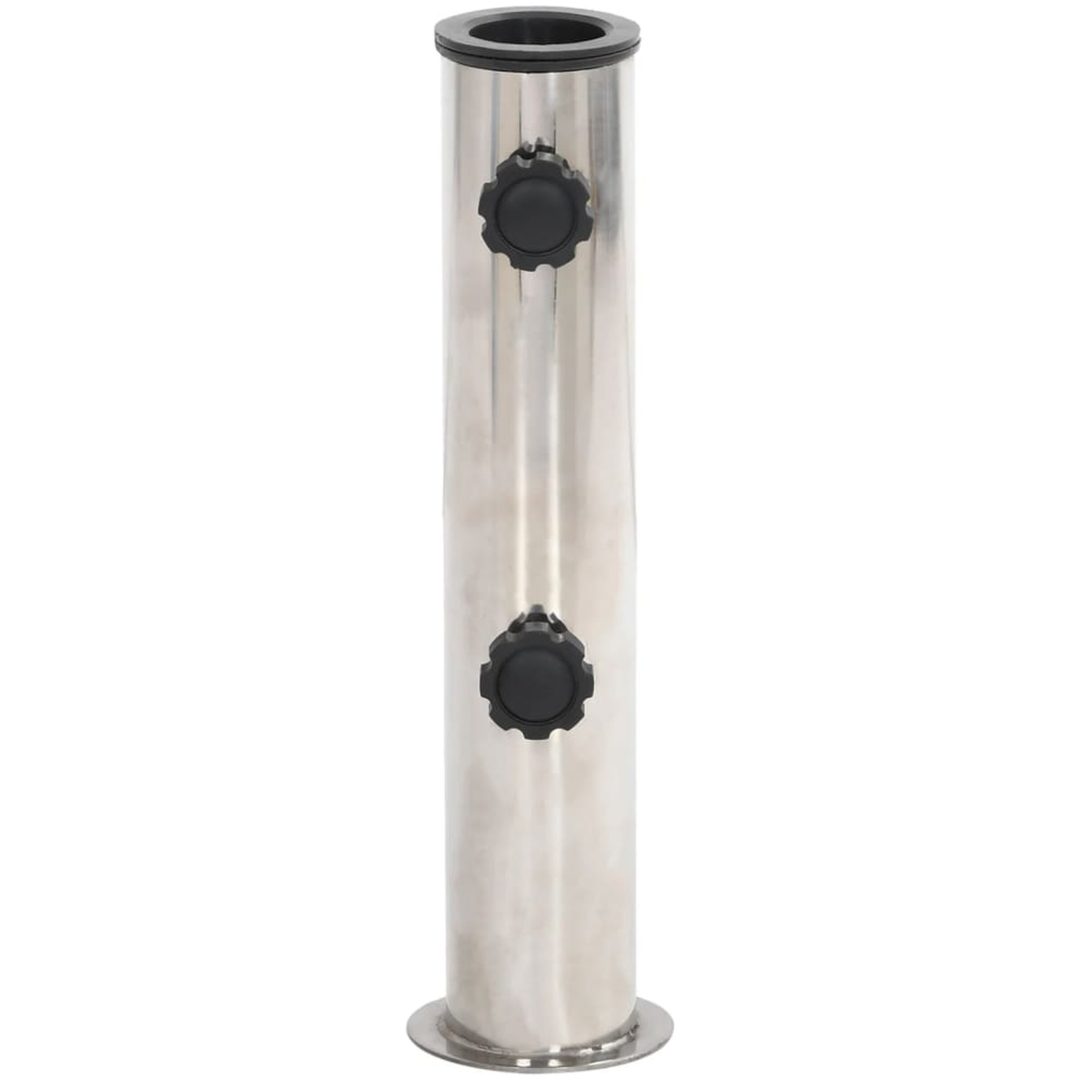 Parasollfot för ⌀38/48 mm stolpe silver rostfritt stål vidaXL – bild 2