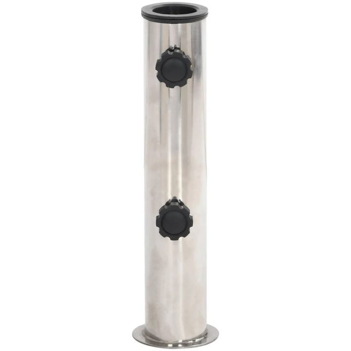 Parasollfot för ⌀38/48 mm stolpe silver rostfritt stål vidaXL – bild 2