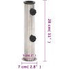 Parasollfot för ⌀38/48 mm stolpe silver rostfritt stål vidaXL – miniatyr 5