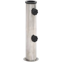 Parasollfot för ⌀38/48 mm stolpe silver rostfritt stål vidaXL