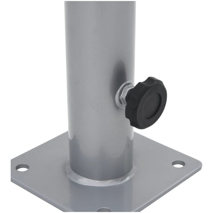 Parasollfot för ⌀38/48 mm stolpe silver stål vidaXL – bild 5
