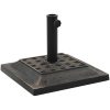 Parasollfot fyrkantig polyresin 12 kg brons vidaXL – miniatyr 1