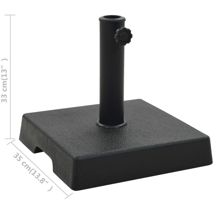 Parasollfot fyrkantig polyresin 8 kg svart vidaXL – bild 6