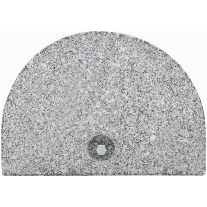 Parasollfot granit 10 kg halvrund grå vidaXL – bild 3