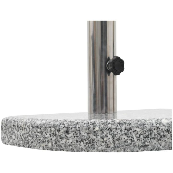 Parasollfot granit 10 kg halvrund grå vidaXL – bild 4