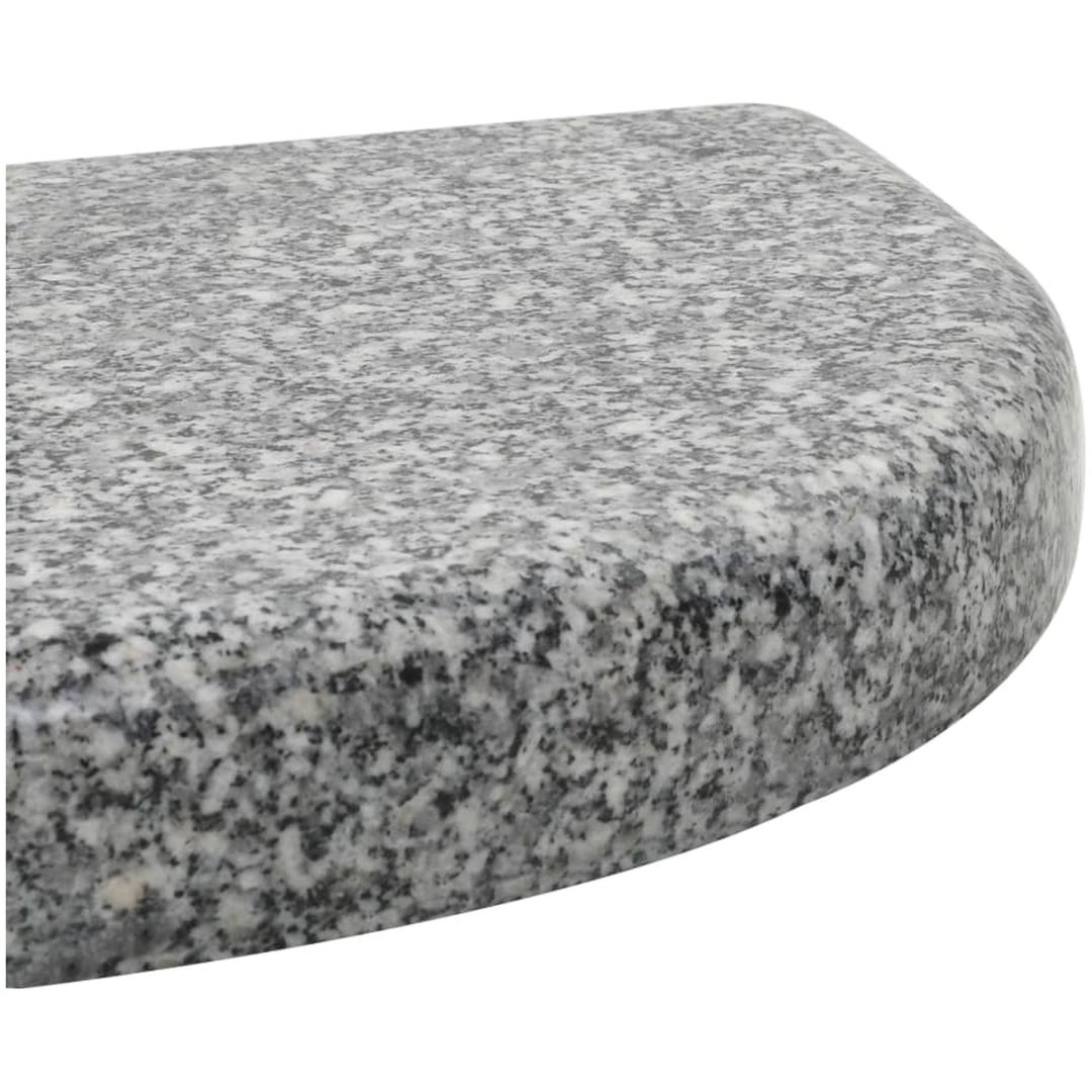 Parasollfot granit 10 kg halvrund grå vidaXL – bild 5