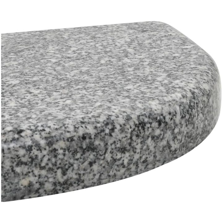 Parasollfot granit 10 kg halvrund grå vidaXL – bild 5