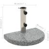 Parasollfot granit 10 kg halvrund grå vidaXL – miniatyr 6