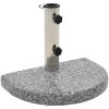 Parasollfot granit 10 kg halvrund grå vidaXL – miniatyr 1