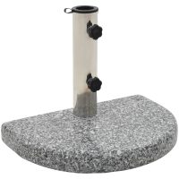 Parasollfot granit 10 kg halvrund grå vidaXL