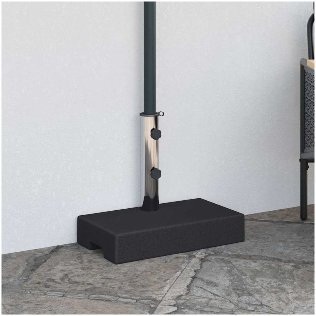 Parasollfot granit 25 kg rektangulär svart vidaXL