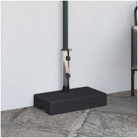 Parasollfot granit 25 kg rektangulär svart vidaXL