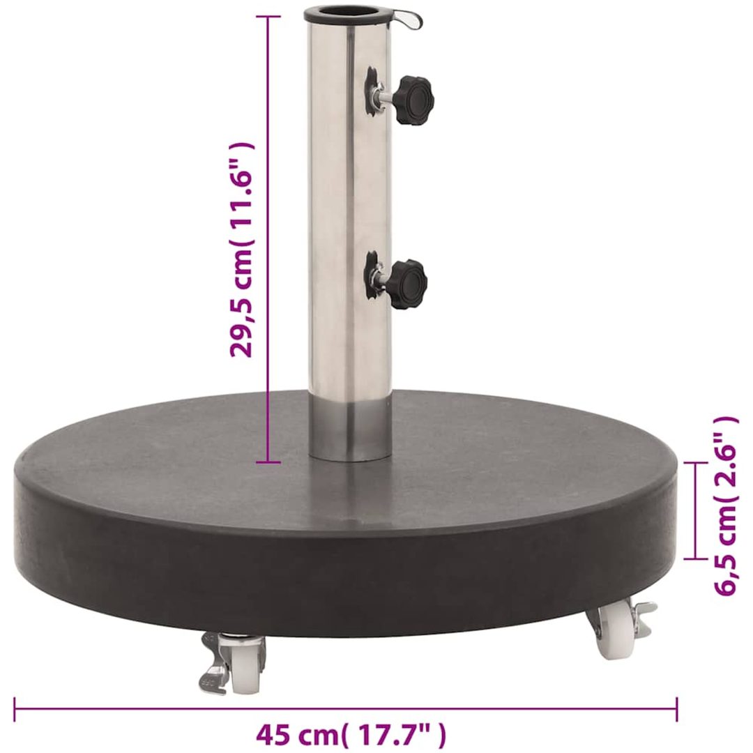 Parasollfot granit 30 kg rund svart vidaXL – bild 11