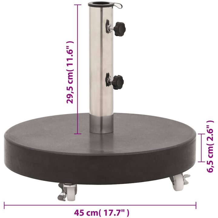 Parasollfot granit 30 kg rund svart vidaXL – bild 11