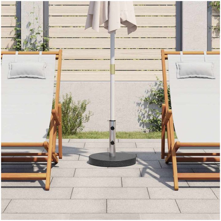 Parasollfot granit rund 20 kg svart vidaXL – bild 3