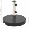 Parasollfot granit rund 20 kg svart vidaXL – miniatyr 8