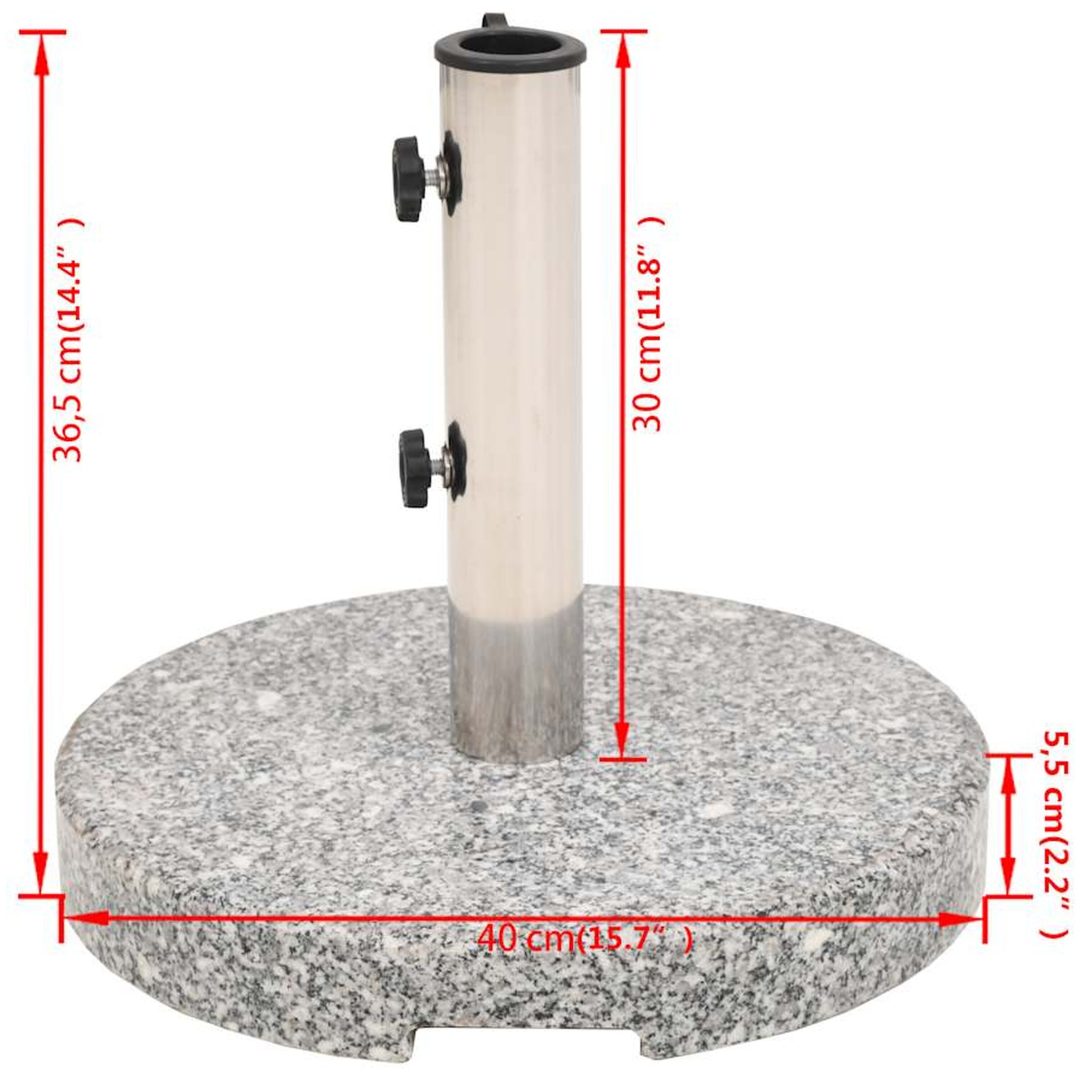 Parasollfot granit rund 20 kg vidaXL – bild 11