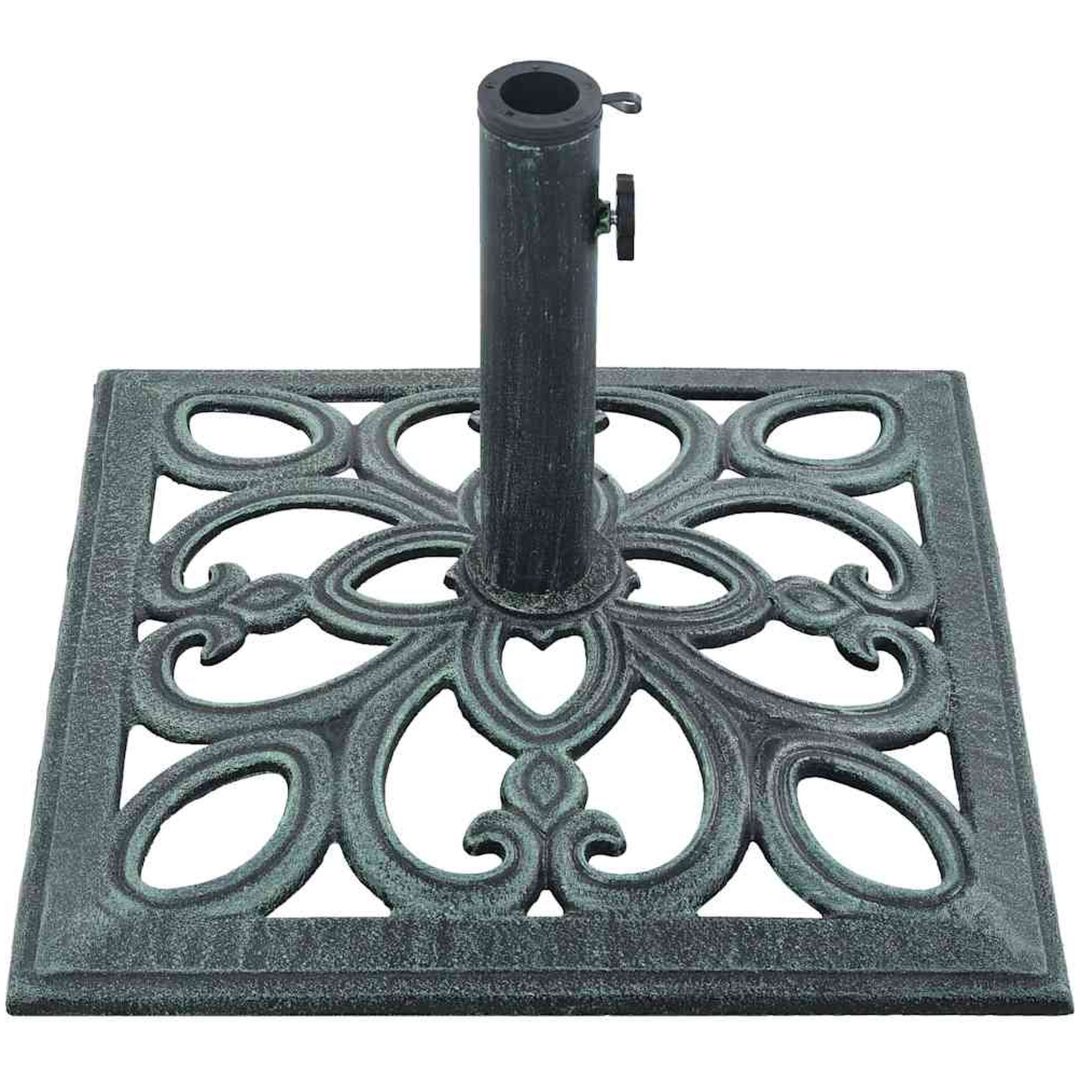 Parasollfot grön 12 kg 49 cm gjutjärn vidaXL 49 x 49 x 33 cm – bild 6