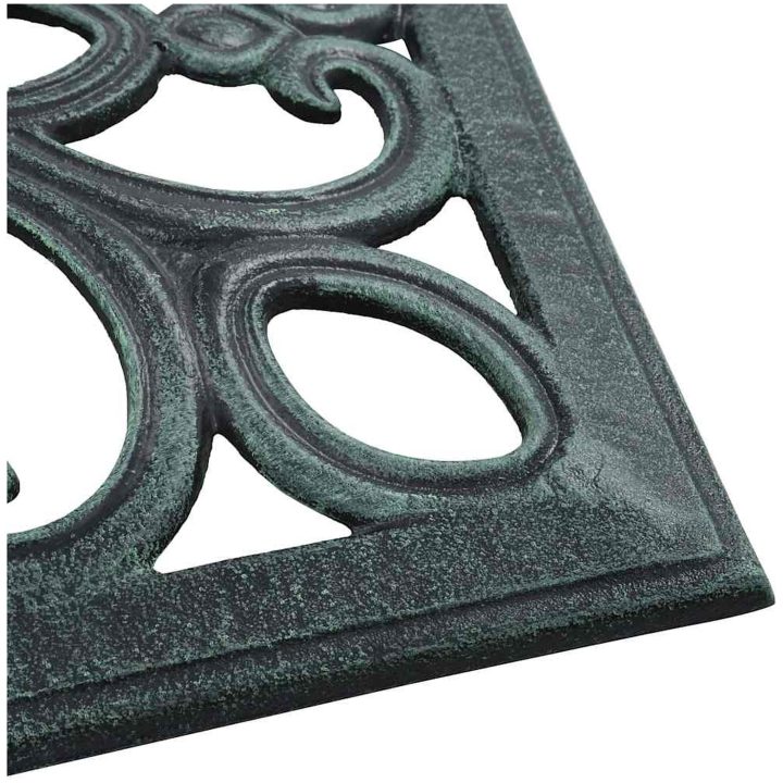 Parasollfot grön 12 kg 49 cm gjutjärn vidaXL 49 x 49 x 33 cm – bild 9