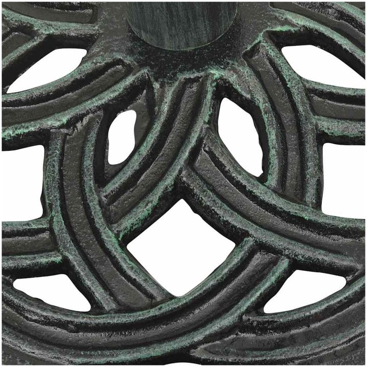 Parasollfot grön 44x gjutjärn vidaXL ⌀44 x 31 cm – bild 7