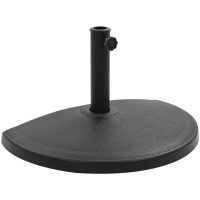 Parasollfot halvrund polyresin 15 kg svart vidaXL