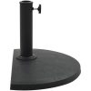Parasollfot halvrund polyresin 9 kg svart vidaXL – miniatyr 2