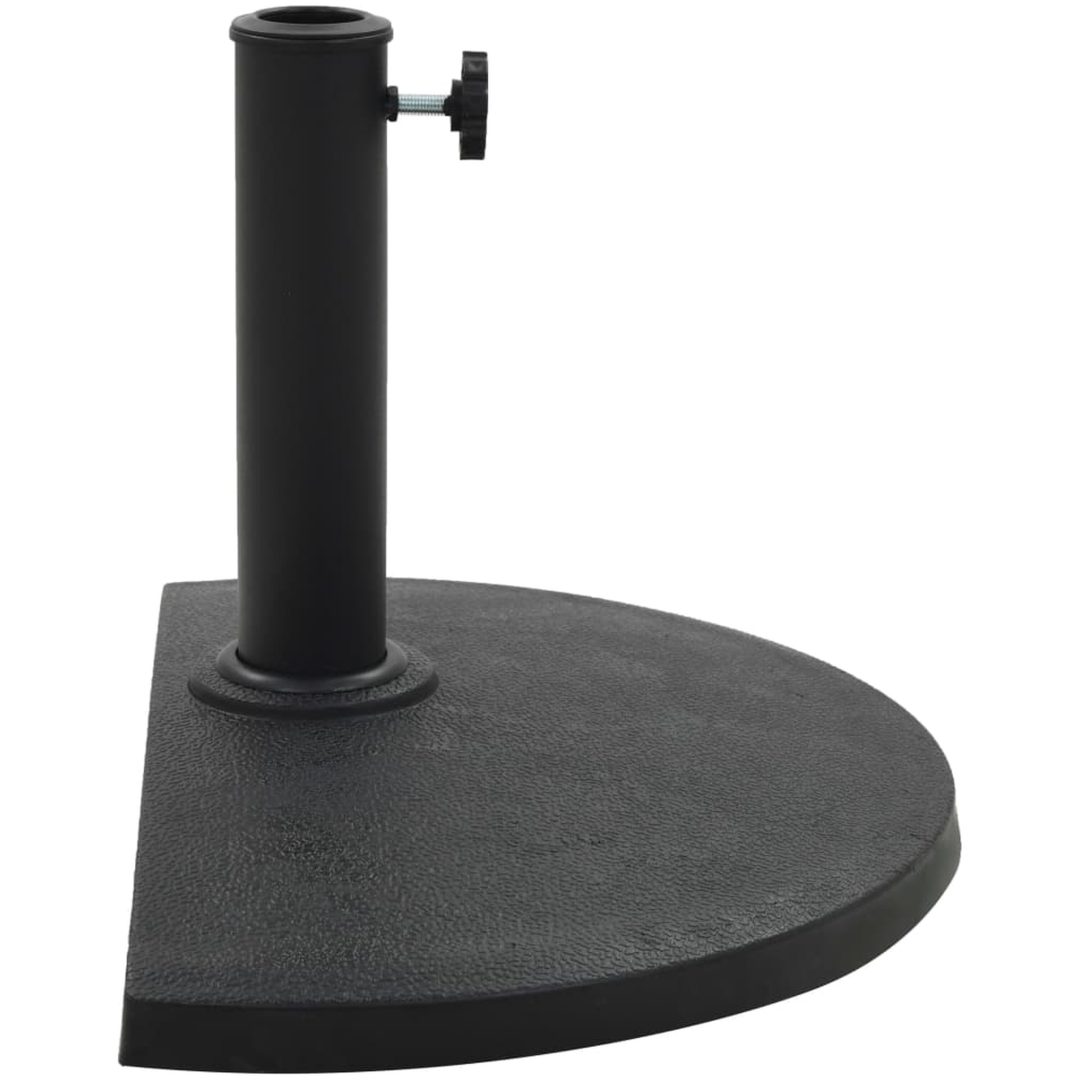 Parasollfot halvrund polyresin 9 kg svart vidaXL – bild 2