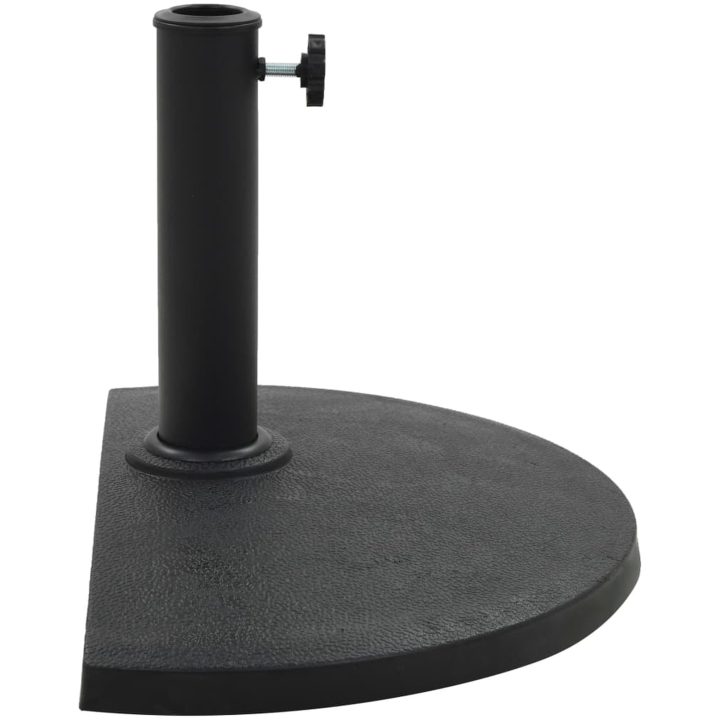 Parasollfot halvrund polyresin 9 kg svart vidaXL – bild 2
