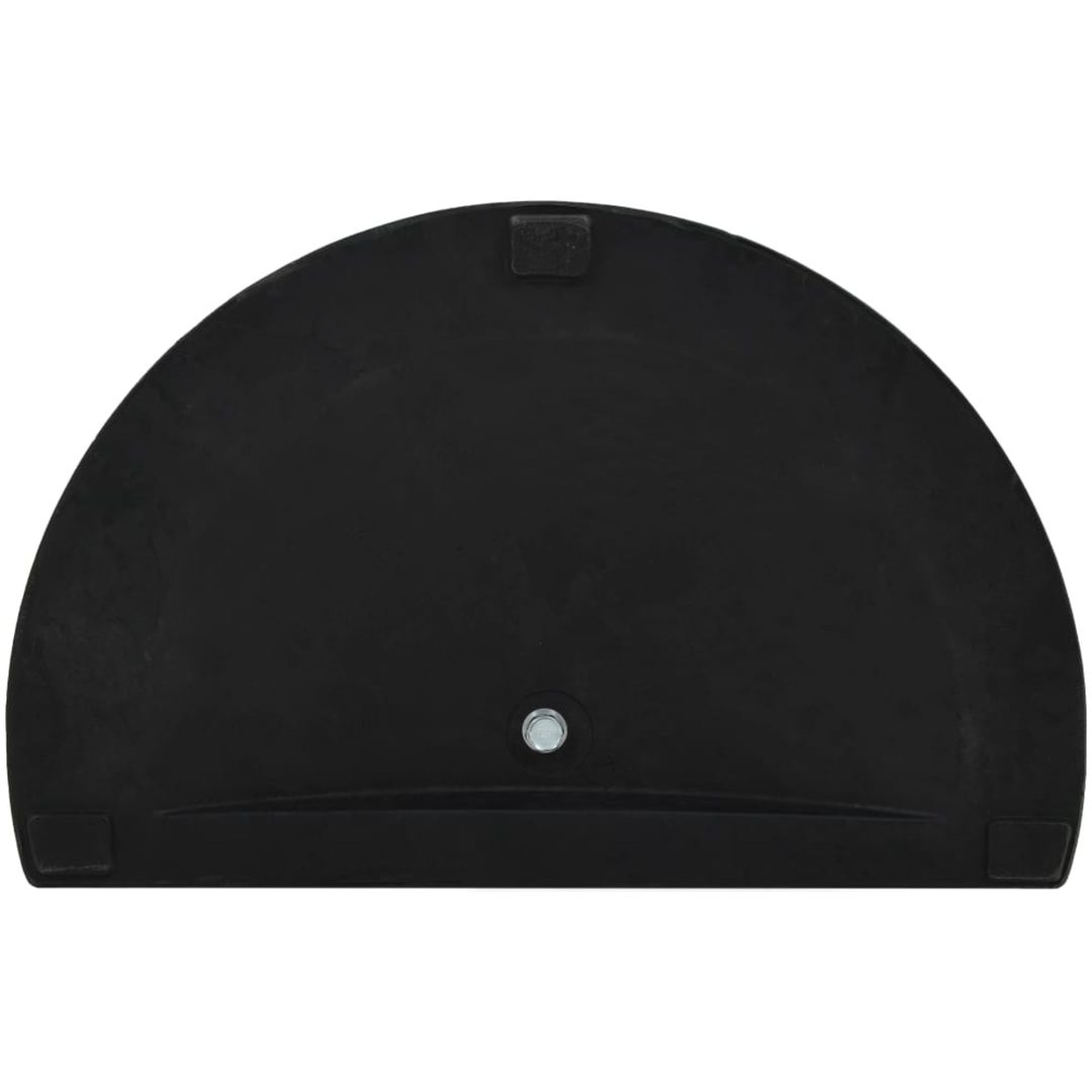 Parasollfot halvrund polyresin 9 kg svart vidaXL – bild 5