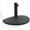 Parasollfot halvrund polyresin 9 kg svart vidaXL – miniatyr 6