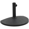 Parasollfot halvrund polyresin 9 kg svart vidaXL – miniatyr 1