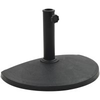 Parasollfot halvrund polyresin 9 kg svart vidaXL