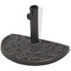 Parasollfot harts halvrund brons 9 kg vidaXL – miniatyr 3