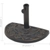 Parasollfot harts halvrund brons 9 kg vidaXL – miniatyr 8