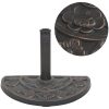 Parasollfot harts halvrund brons 9 kg vidaXL – miniatyr 1