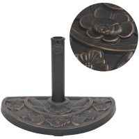 Parasollfot harts halvrund brons 9 kg vidaXL