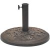 Parasollfot harts rund brons 9 kg vidaXL – miniatyr 3