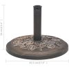 Parasollfot harts rund brons 9 kg vidaXL – miniatyr 7