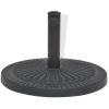 Parasollfot i harts rund svart 14 kg vidaXL – miniatyr 2