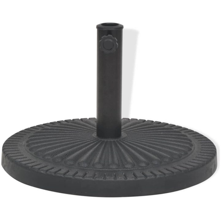 Parasollfot i harts rund svart 14 kg vidaXL – bild 2