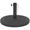 Parasollfot i harts rund svart 14 kg vidaXL – miniatyr 3