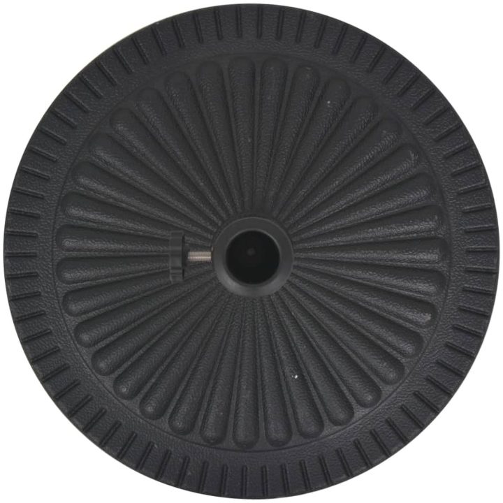 Parasollfot i harts rund svart 14 kg vidaXL – bild 4
