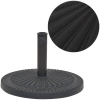Parasollfot i harts rund svart 14 kg vidaXL