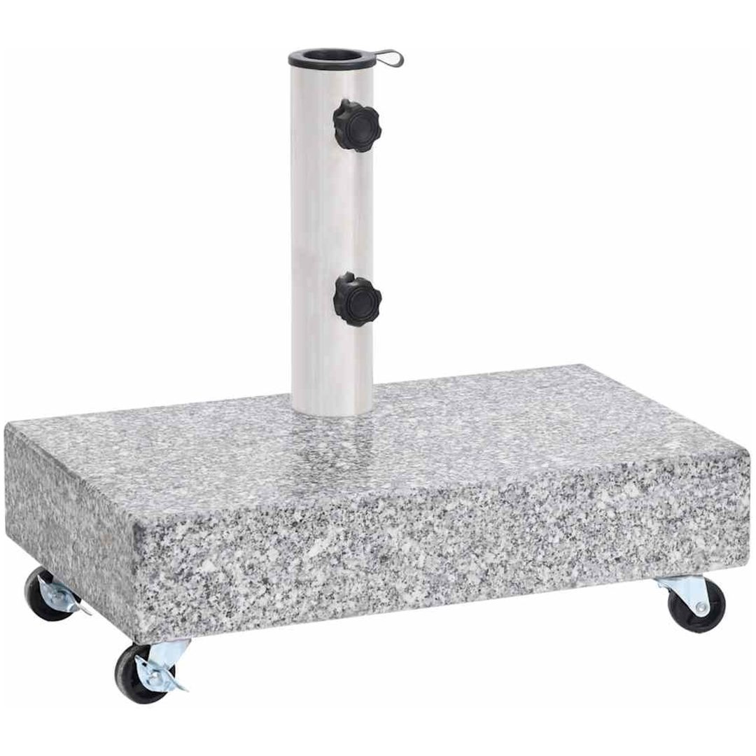Parasollfot ljusgrå 45x25x8,3 cm granit vidaXL – bild 2